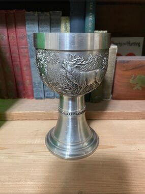 Silver Deer Embossed Goblet - Home Dining